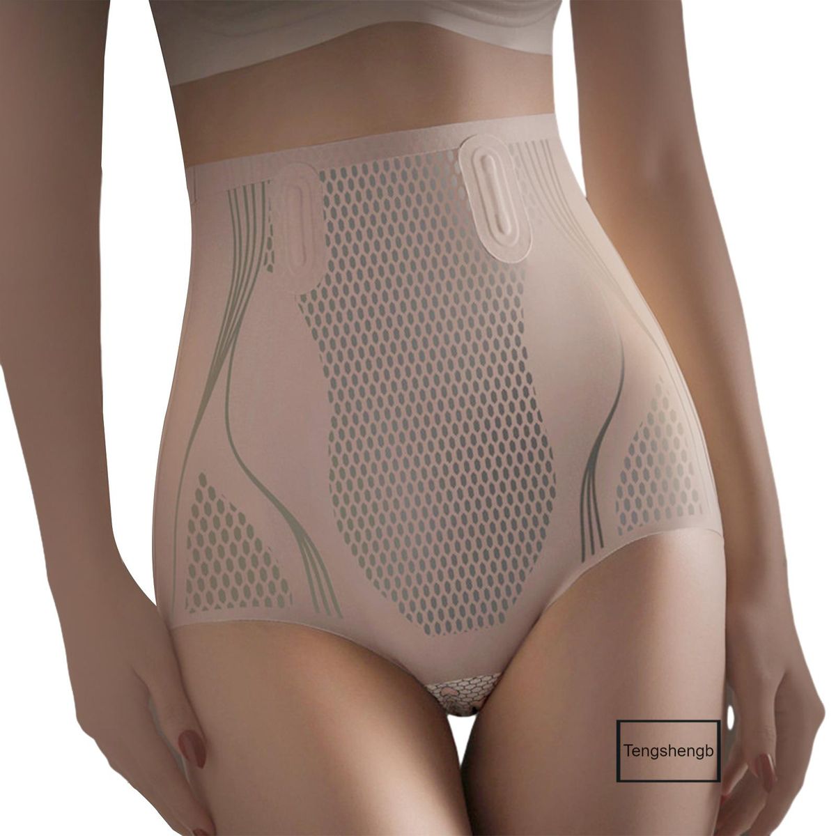 High Waist Anti Curl Shaping Panties Soft Elastic Breathable