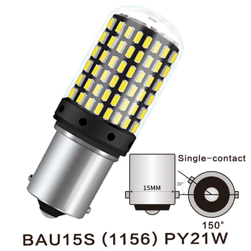 No Hyper Flash BA15S P21W BAU15S PY21W Front Rear Turn Signal Bulb Canbus Error Free Led Amber