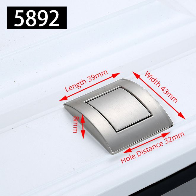 (Handle-5892-32)KAK Tatami Hidden Door Handles Zinc Alloy Recessed Flush Pull Cover Floor Cabinet Handle Silver Black Furniture Handle Hardware