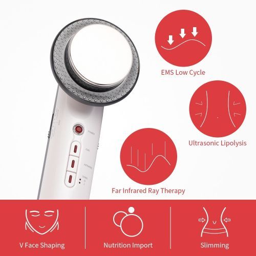3 In 1 Facial Lifting EMS Infrared Ultrasonic Body Massager Device Ultrasound Slimming Fat Burner Cavitation Face Beauty Machine