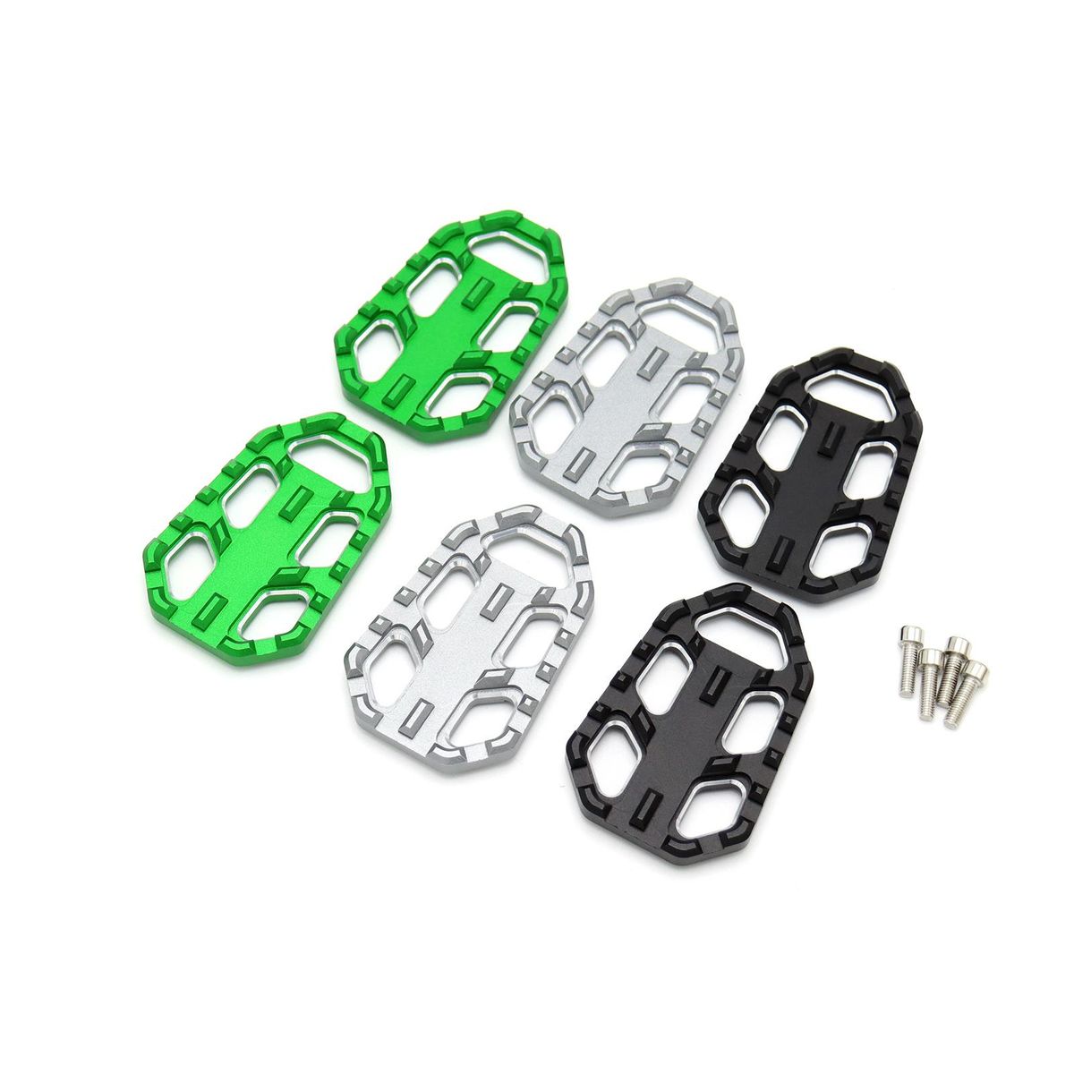 Motorcycle FootPegs Front Billet Wide Pedals Rest Footpegs Replacement for Kawasaki  Versys 650 1000 X300 2010-2019