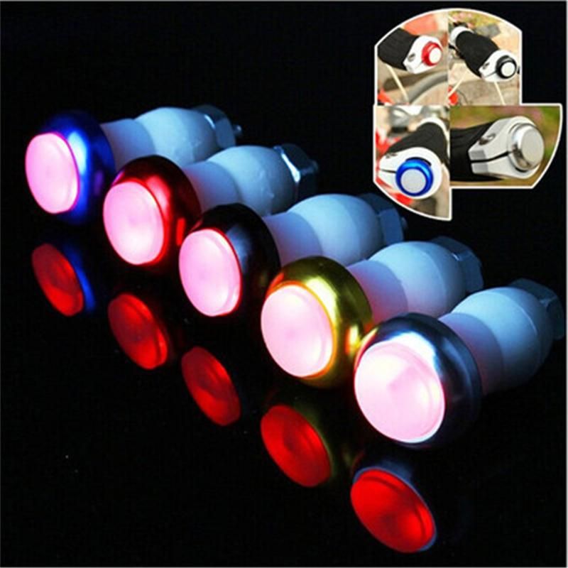 2PCS Bicycle Light Battery Powered Bicycle Handlebar Light Bike Signal Lamp Cycling LED Bar End Plugs Indicator Safety Lights