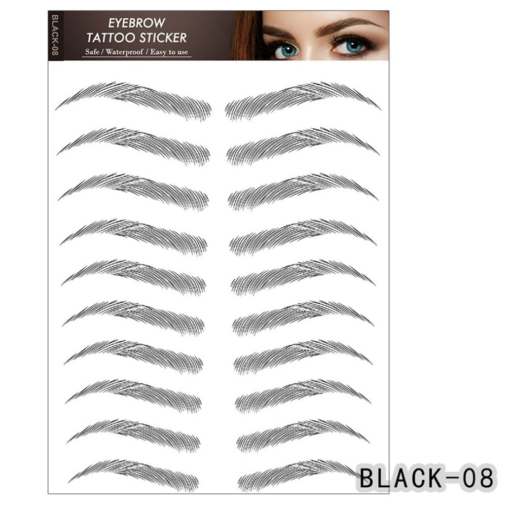6D Eyebrow Tattoos Stickers Eyebrow Water Transfers Stickers