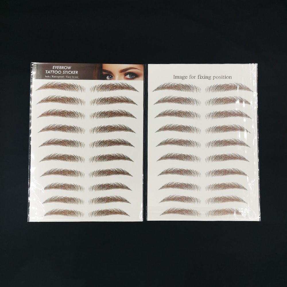 6D Eyebrow Tattoos Stickers Eyebrow Water Transfers Stickers