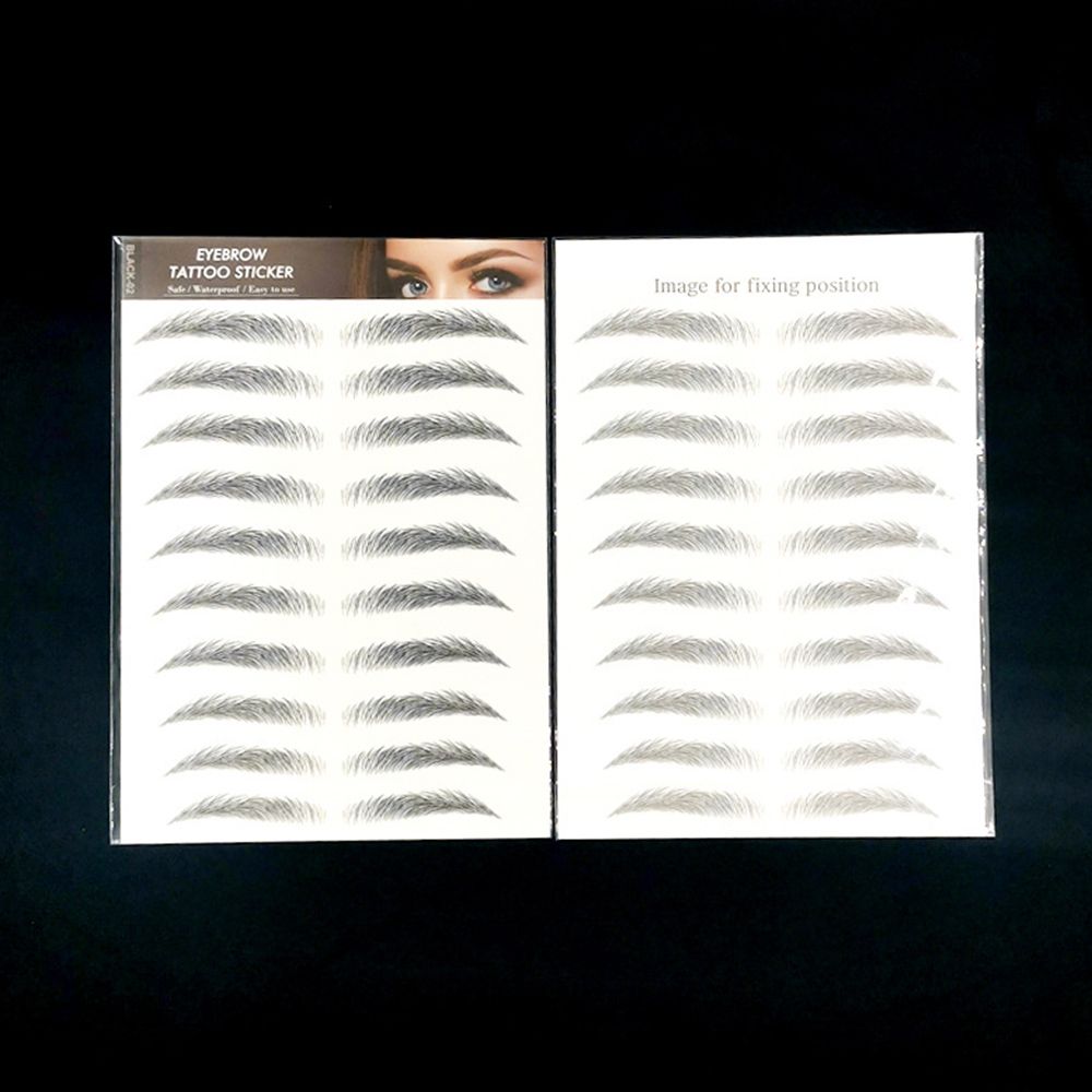 6D Eyebrow Tattoos Stickers Eyebrow Water Transfers Stickers
