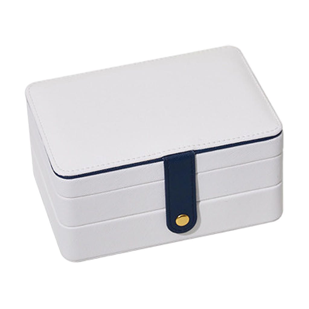 Jewelry Box Adjustable Compartments Exquisite For Bracelets White