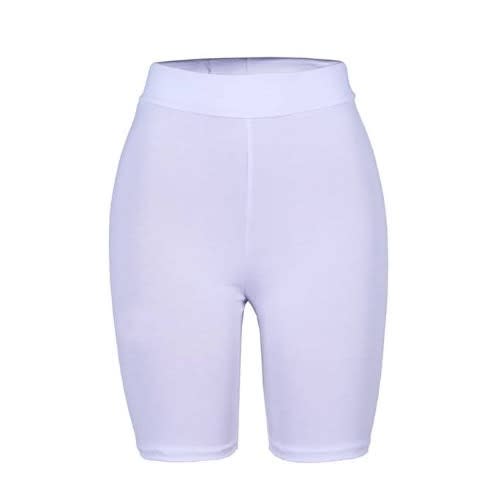 Fashion Front Biker Short Tight For Women - White