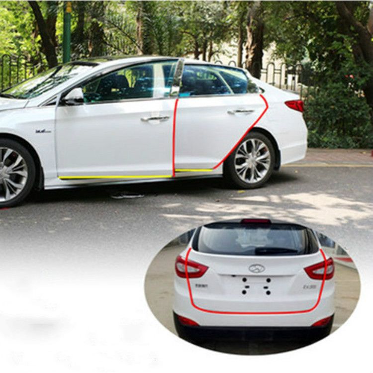 Black 5M Universal Car Door Scratch Protector Edge Strip