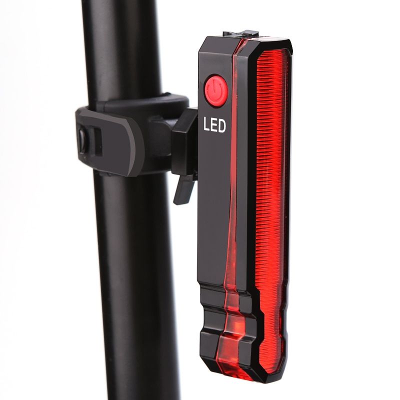 LD51 USB Rechargeable Bicycle Laser Tail Light Night Riding LED Warning Light Outdoor Riding Equipment(Red Light)