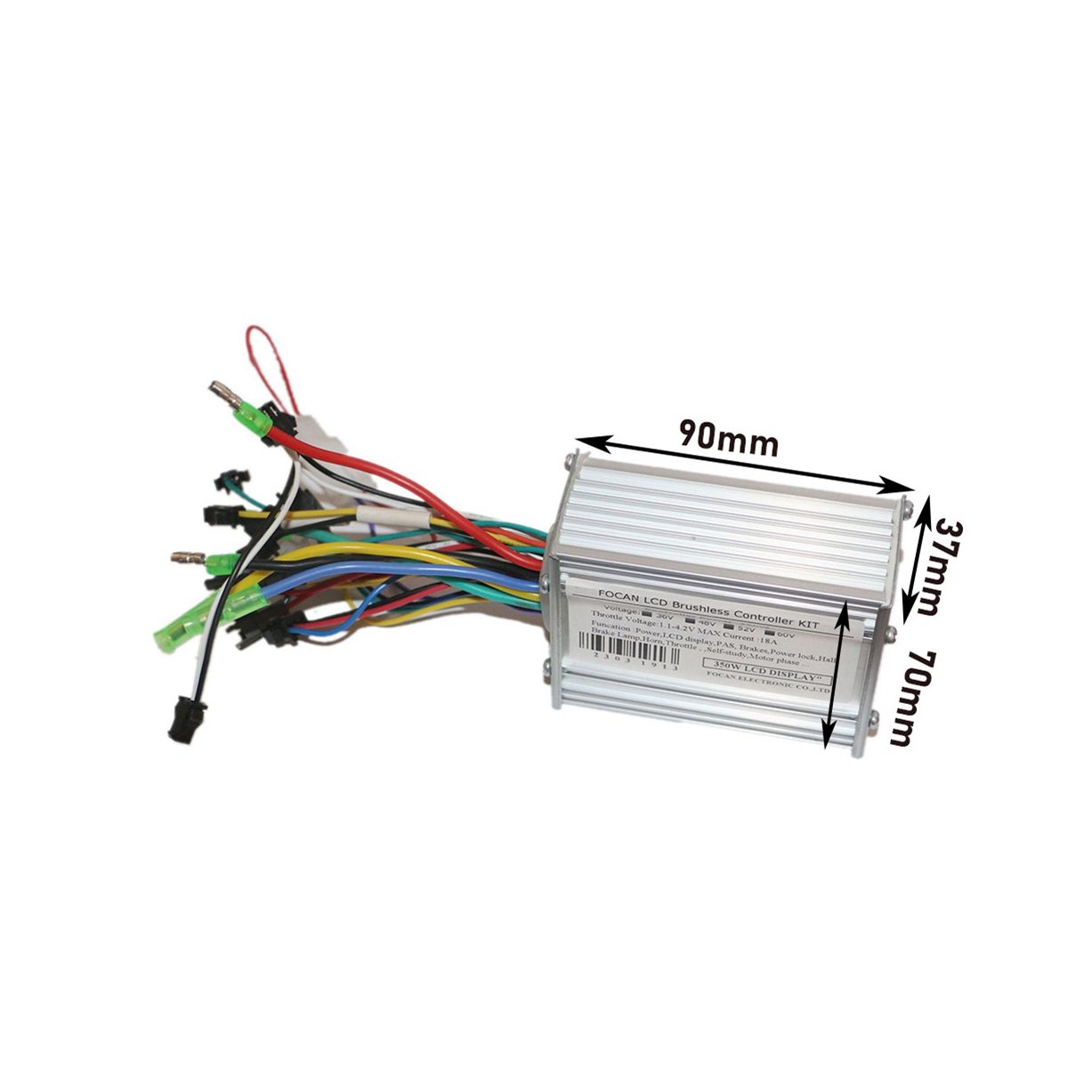 36V 48V 52V 60V 350W 18A Brushless DC Motor Controller