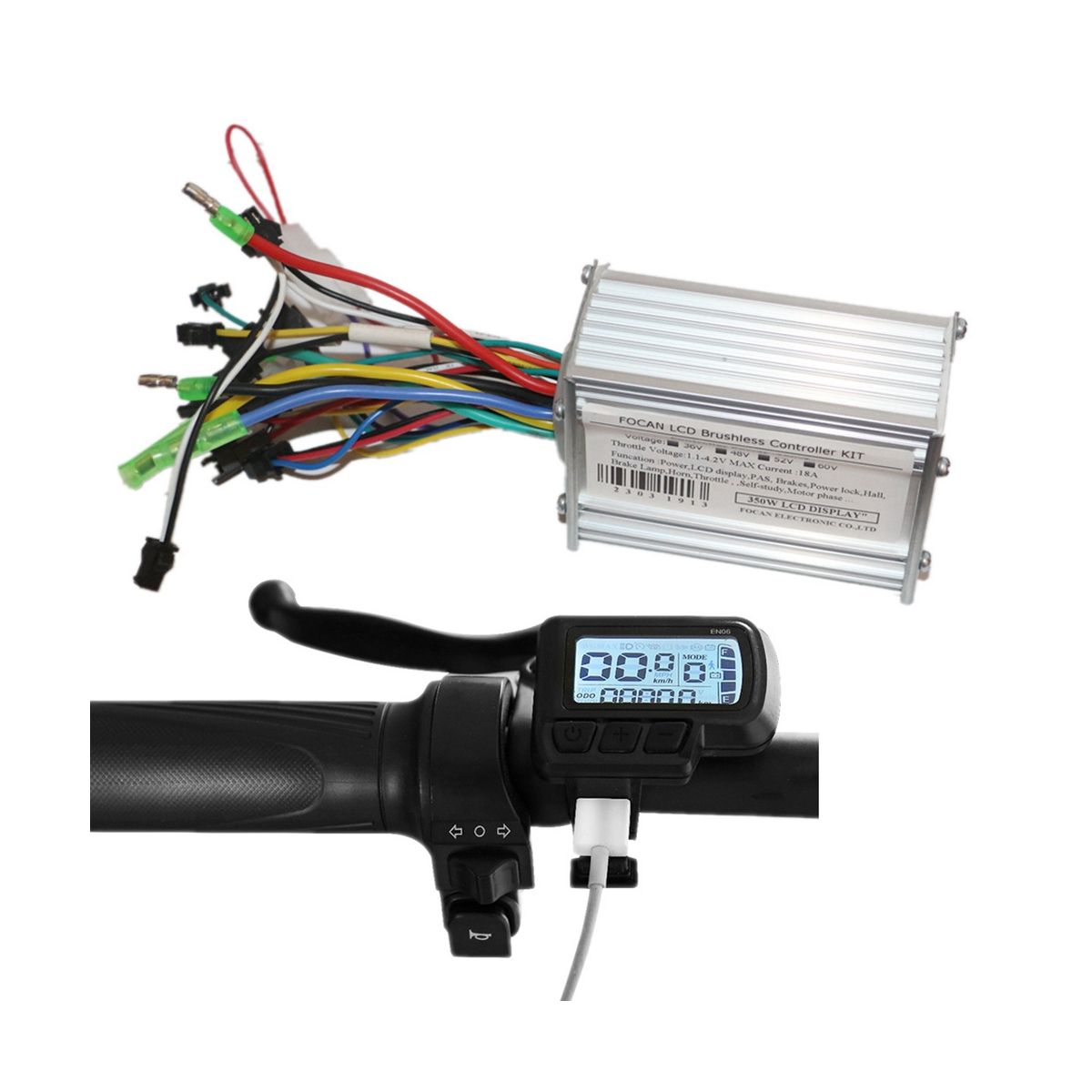 36V 48V 52V 60V 350W 18A Brushless DC Motor Controller