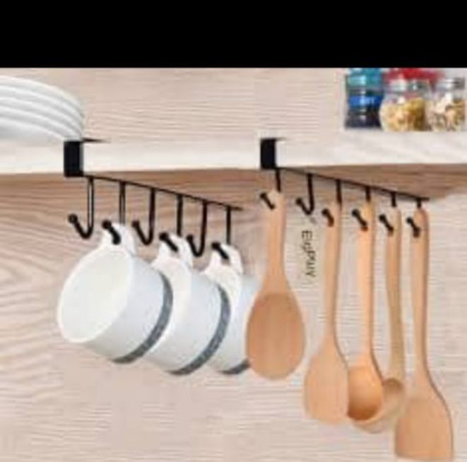 Quality Kitchen Mounted Hanging Rack- 1pc