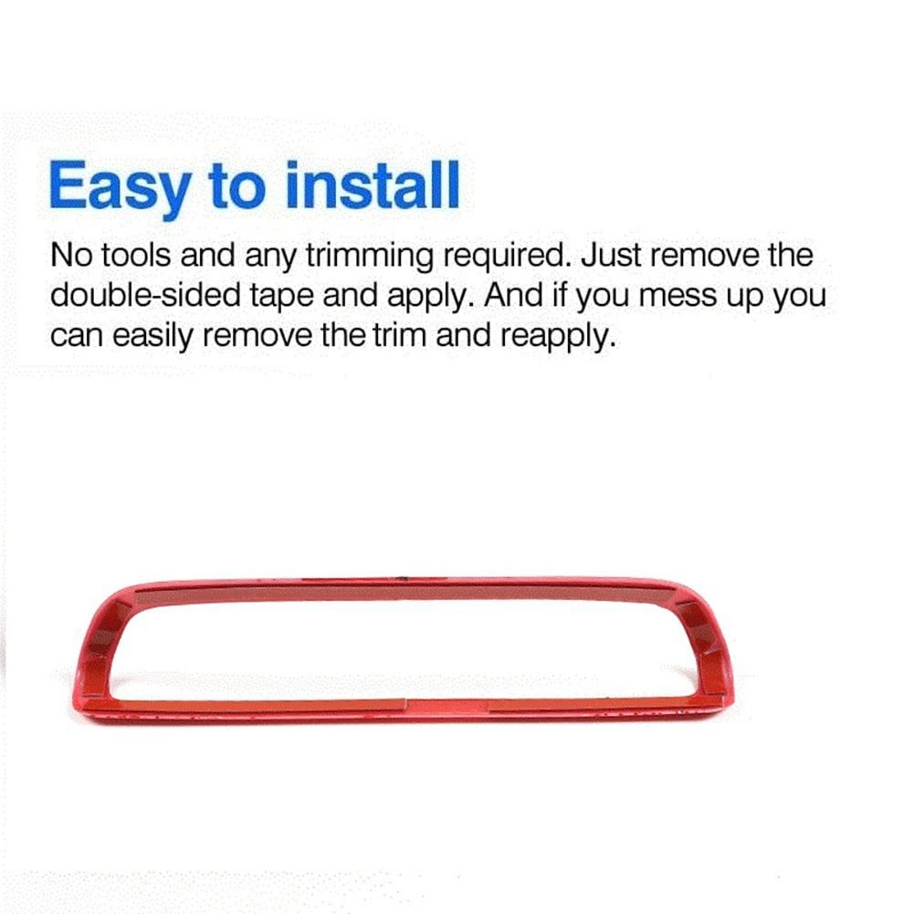 For Mercedes Benz Smart 2009-2015 Car Central Control Door Lock Switch Button Cover Trim Frame Sticker Accessories,Red