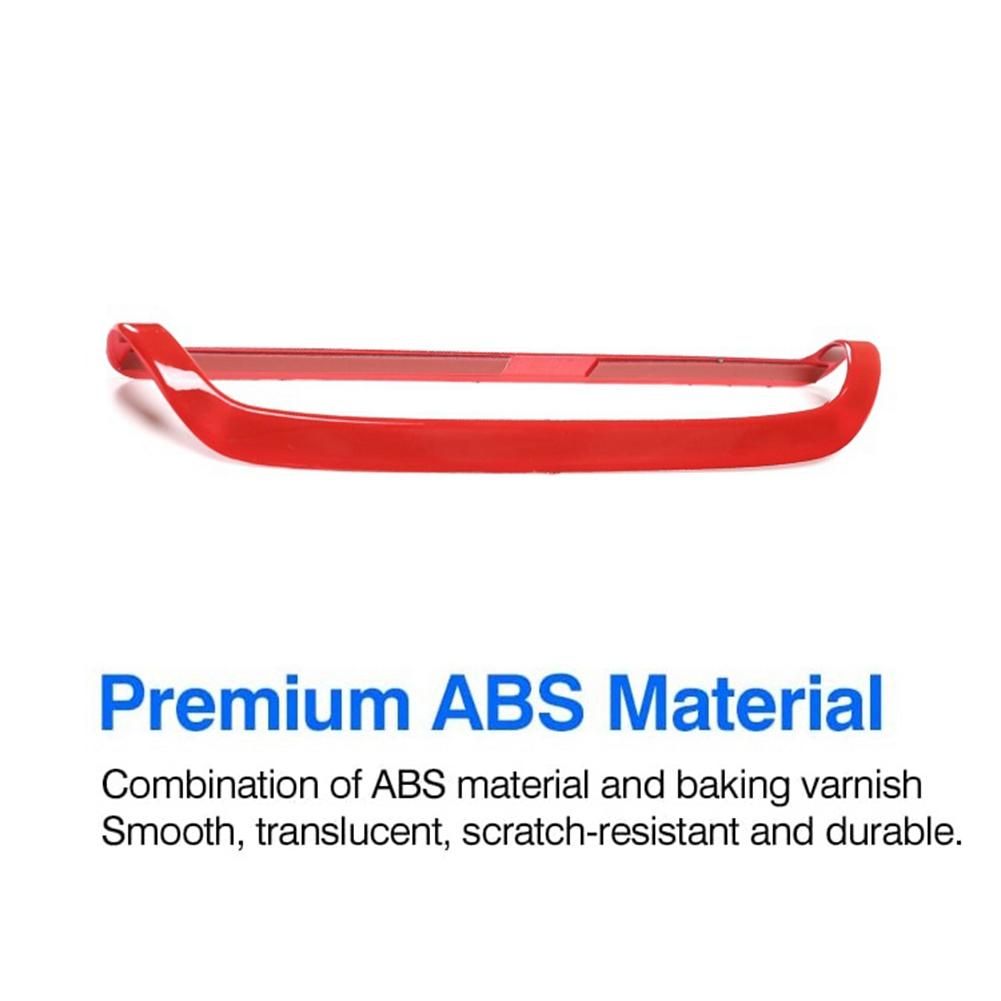 For Mercedes Benz Smart 2009-2015 Car Central Control Door Lock Switch Button Cover Trim Frame Sticker Accessories,Red