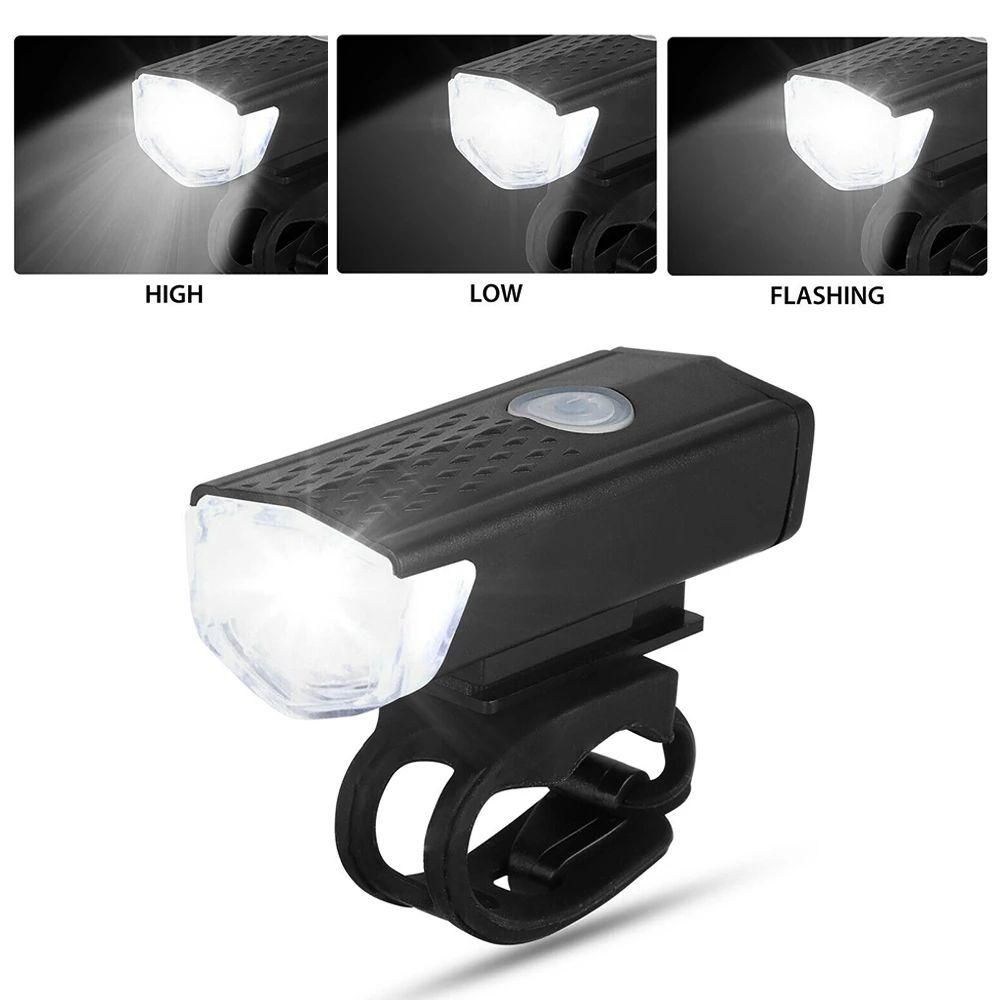 1PC Waterproof Cycling Safety  USB Recharge Front Rear Bike Light