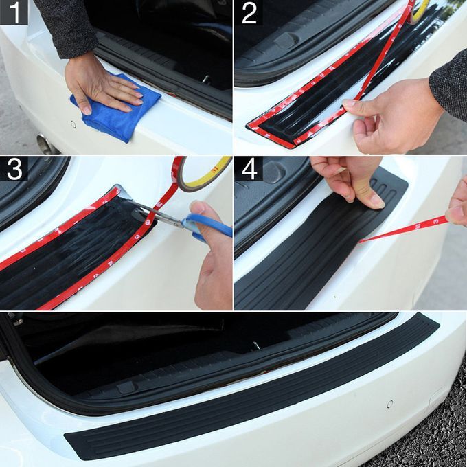 Auto Car Trunk Boot Cargo Bumper Guard Rubber Cover-Black