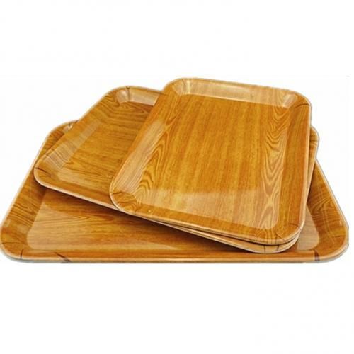3 Set Classy Bamboo Styled Serving Tray - Not Wood