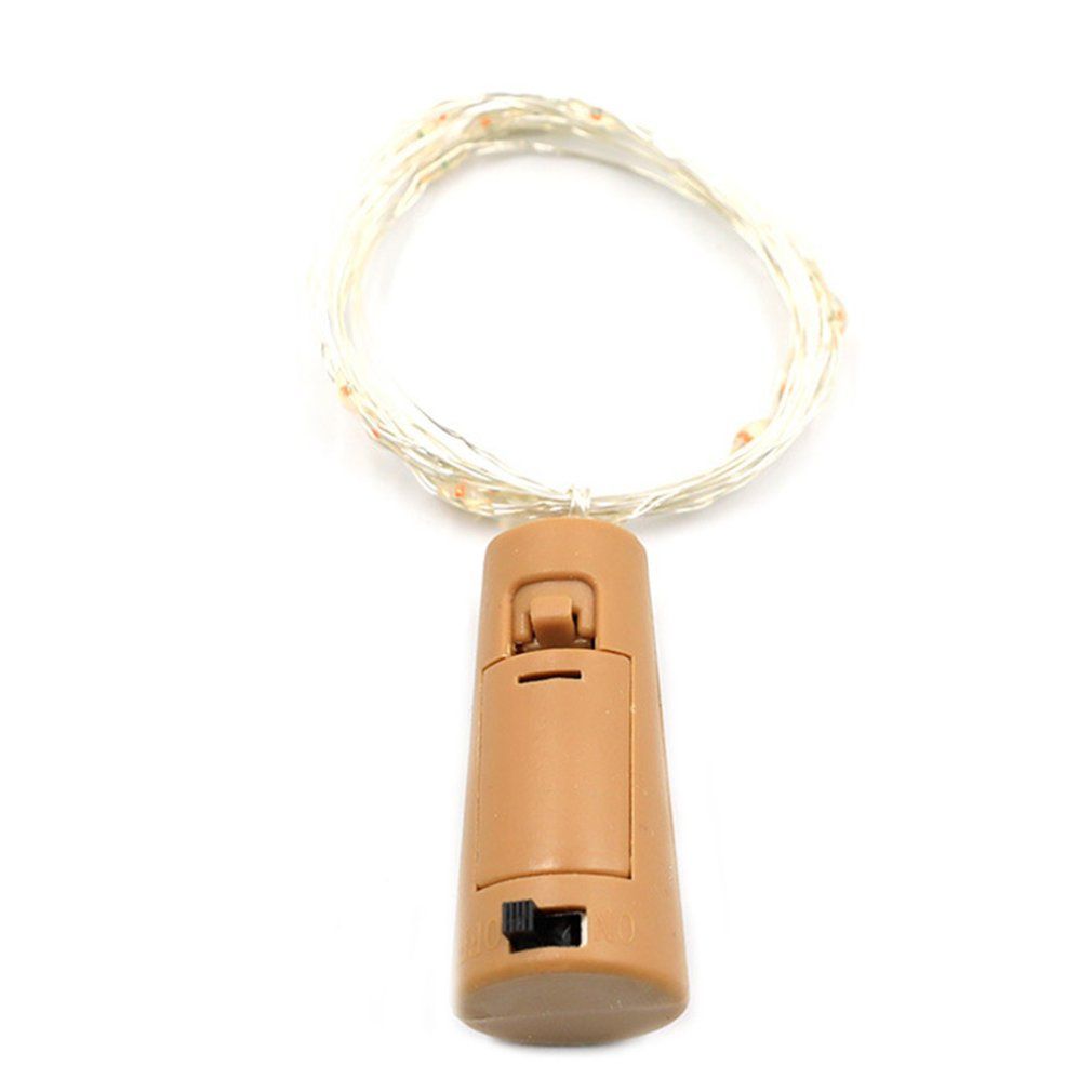 Solar Cork Wine Bottle Stoer Coer Wire String LED Lights For Party Holiday-warm Light-1m