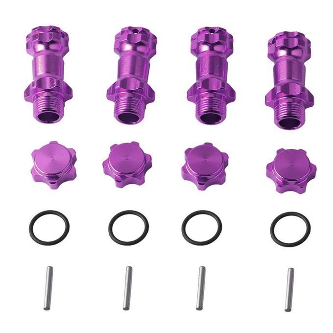 Wheel   Hub M17 17mm Extension Adapter Longer  Ombiner For 1/8 R  Model  Ar-purple
