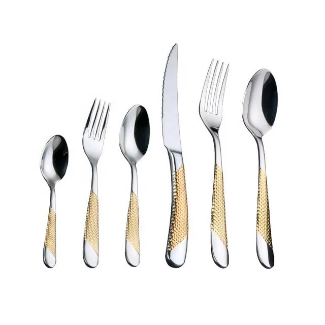 Gold Plated 24pcs Cutlery Spoon Fork And Knife