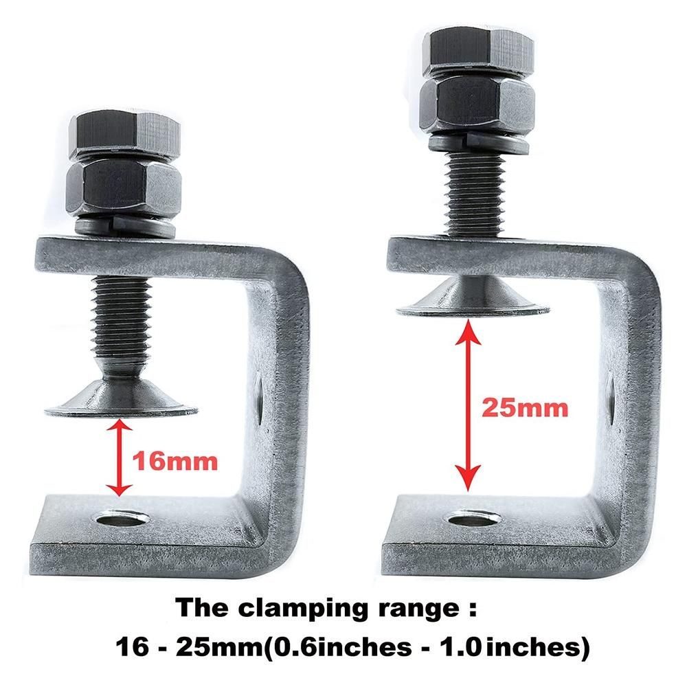 4PCS 16-25mm Heavy Duty Woodworking Clamp Set 304 Stainless Steel C Clamp Clamp Tools for WeldingCarpenter