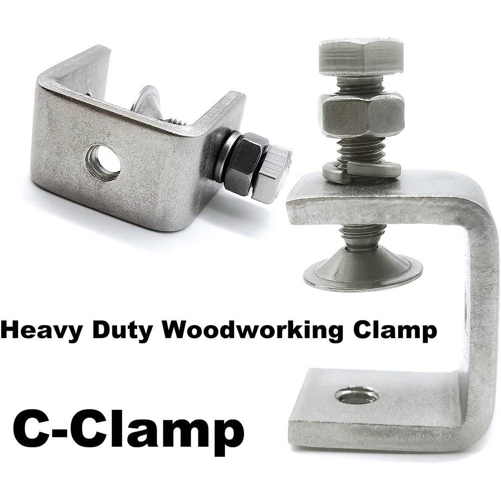 4PCS 16-25mm Heavy Duty Woodworking Clamp Set 304 Stainless Steel C Clamp Clamp Tools for WeldingCarpenter