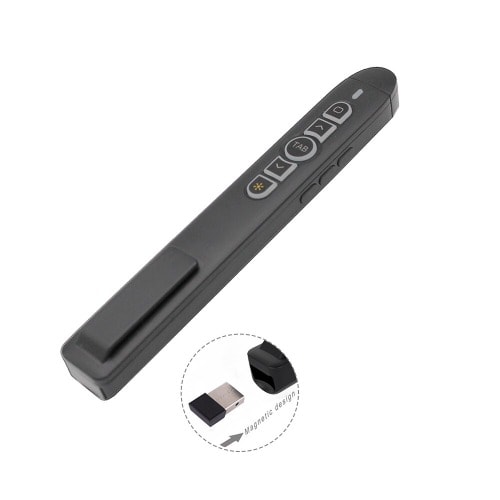 Wireless USB Laser Remote Control For Projectors -Black