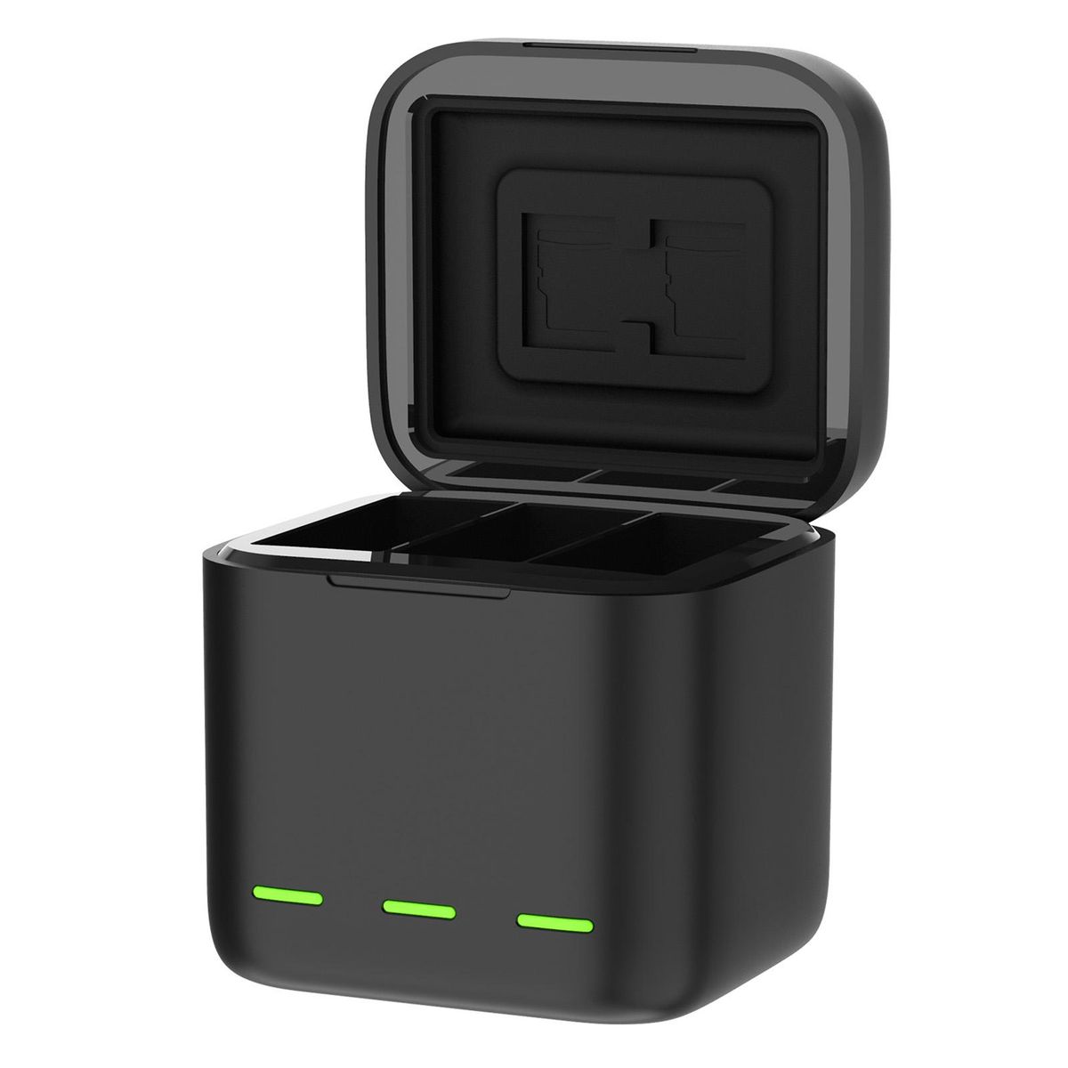 TELESIN GP-BCG-901 3-Channel USB Battery Quick Charger Batteries Storage Carrying Case with USB Type-C Charging Cable Replacement for GoPro Hero 9 10 Black  Battery