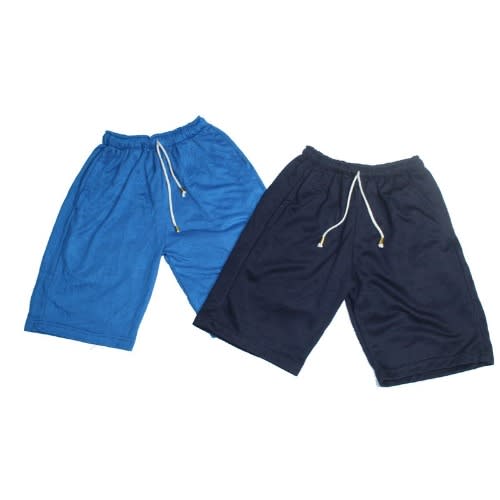 Men's 2-in-1 Plain Short Set- Royal & Navy Blue
