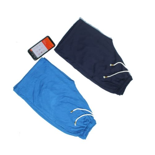 Men's 2-in-1 Plain Short Set- Royal & Navy Blue