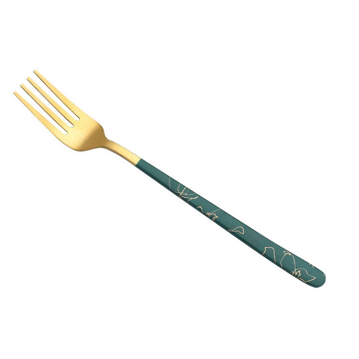 1Pc1 Pair Stainless Steel Fork Dinnerware Coffee Spoon Stainless Steel Fork