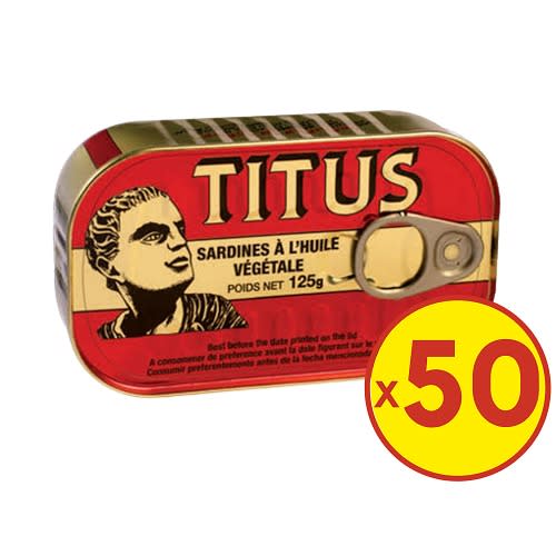 Sardine Fish In Vegetable Oil- 1 Carton- 50 Pieces