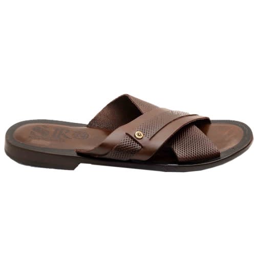 SR MILANO Brown Overlap Slippers