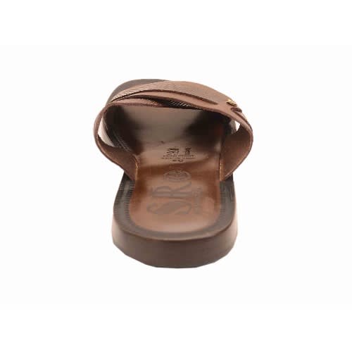 SR MILANO Brown Overlap Slippers