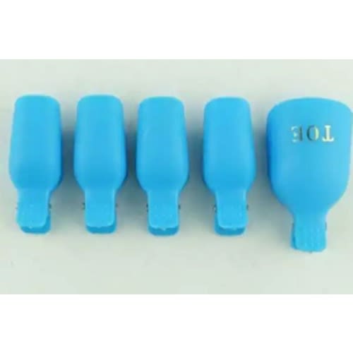 Reusable Plastic Toenail Art Soak Off Clip - Blue