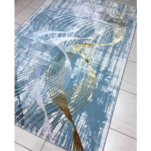 5 By 7ft Retro Pattern Multicolor Center Rug