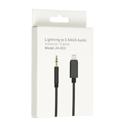 Lightning To 3.5 Aux Audio Adapter Cable 1m Jh-023 - Black