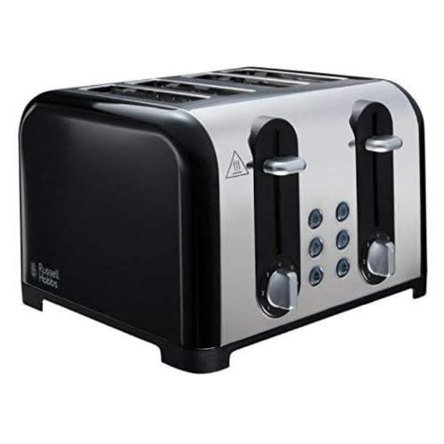 Worcester Extra Wide Slots Pop-up Toaster - 4-slice - Black