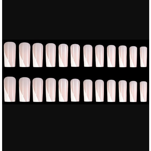 Ballet Coffin Full Cover Long Press On Nail - Sm30210906  - 24 Pieces