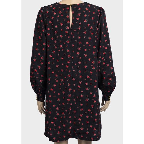 Ladies Long Sleeve Floral Shift Dress