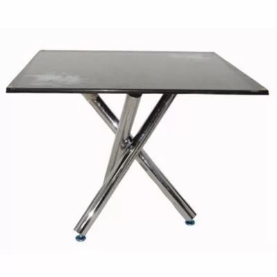 Empire Tampered Glass Cross Leg Square Dinning Table
