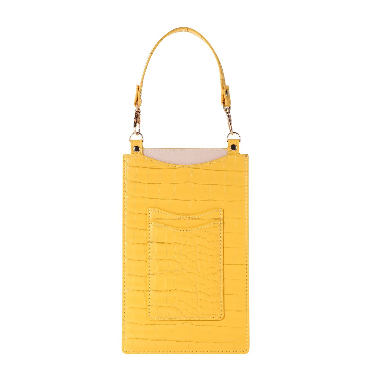 Stone Texture Card Bag With Short Strap