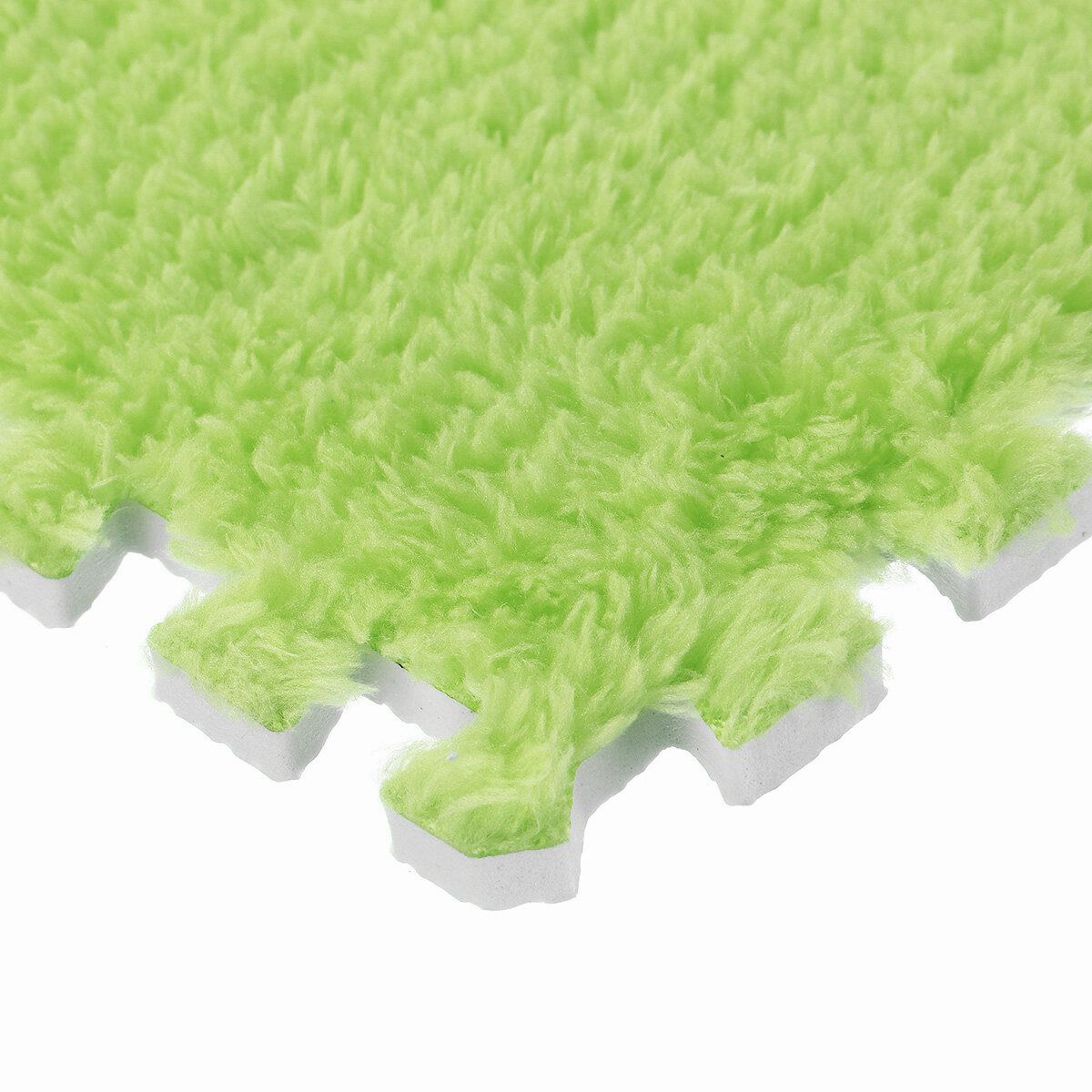 Carpet Bedroom Full Bedside Children's Plush Suede Foam Square Stitching Tatami Floor Mat Bay Window Cushion For Living Room Bedroom Study Kitchen Bathroom Balcony Green