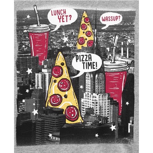 Little Boys Pizza Graphic Cotton T Shirt