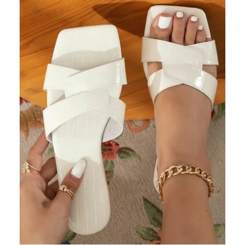 Female Skin Slippers - White
