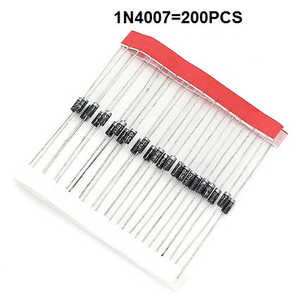 200pcs 1000v Diode 1n4007 Plastic Silicon Rectifier