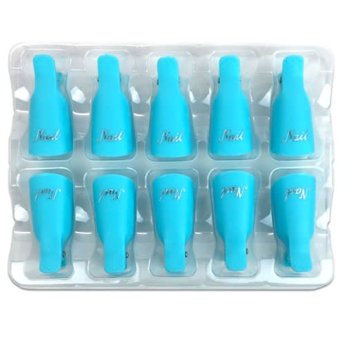 Nail Remover Soaker - Reusable Plastic Keeper - 10 Pieces - Blue