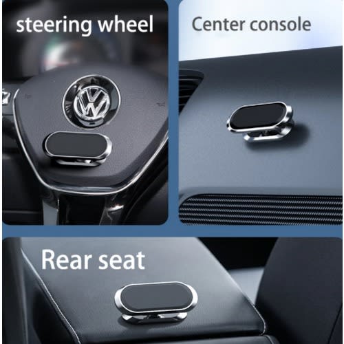 360 Degree Magnetic Rotation Holder Stand Mount - Black & Silver