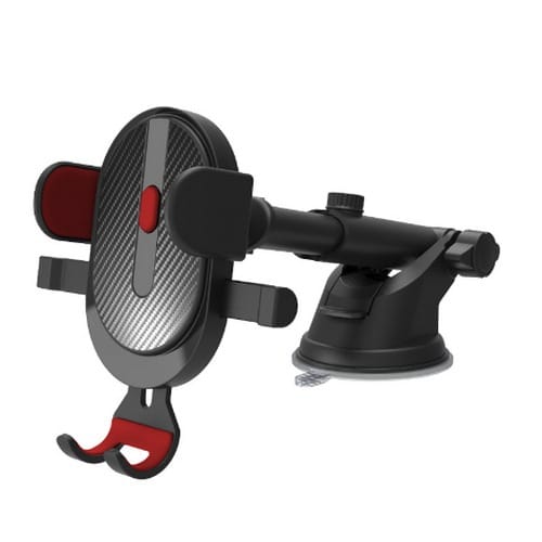 Dashboard Windshield And Air Vent Phone Holder-Black & Red