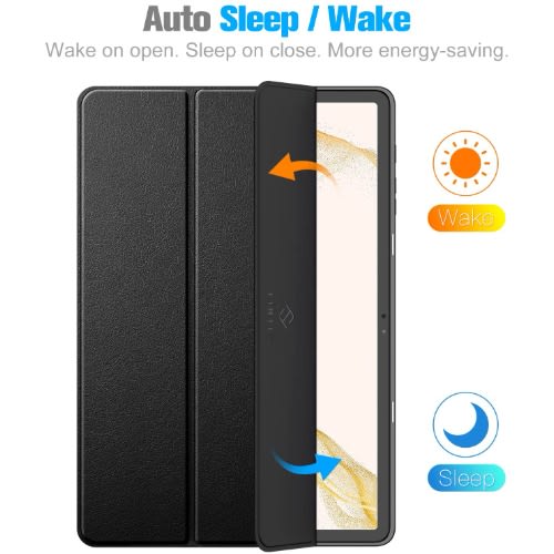 Soft Tpu Smart Stand Back Cover Auto Wake/sleep  For Samsung Tab S8 Plus